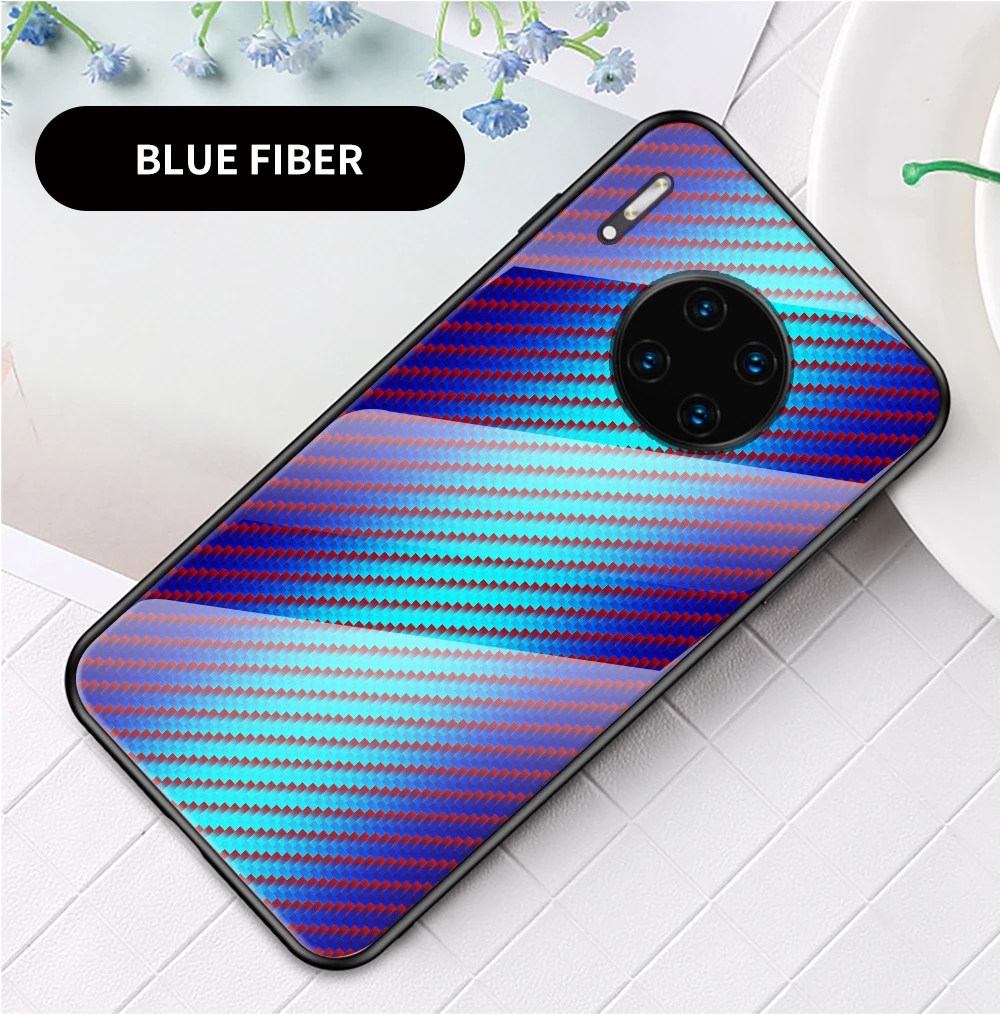Модный стеклянный чехол для huawei P30 Lite P30 Pro P30 Mate30 Mate30 Pro, чехол из закаленного стекла с градиентом, защитный чехол