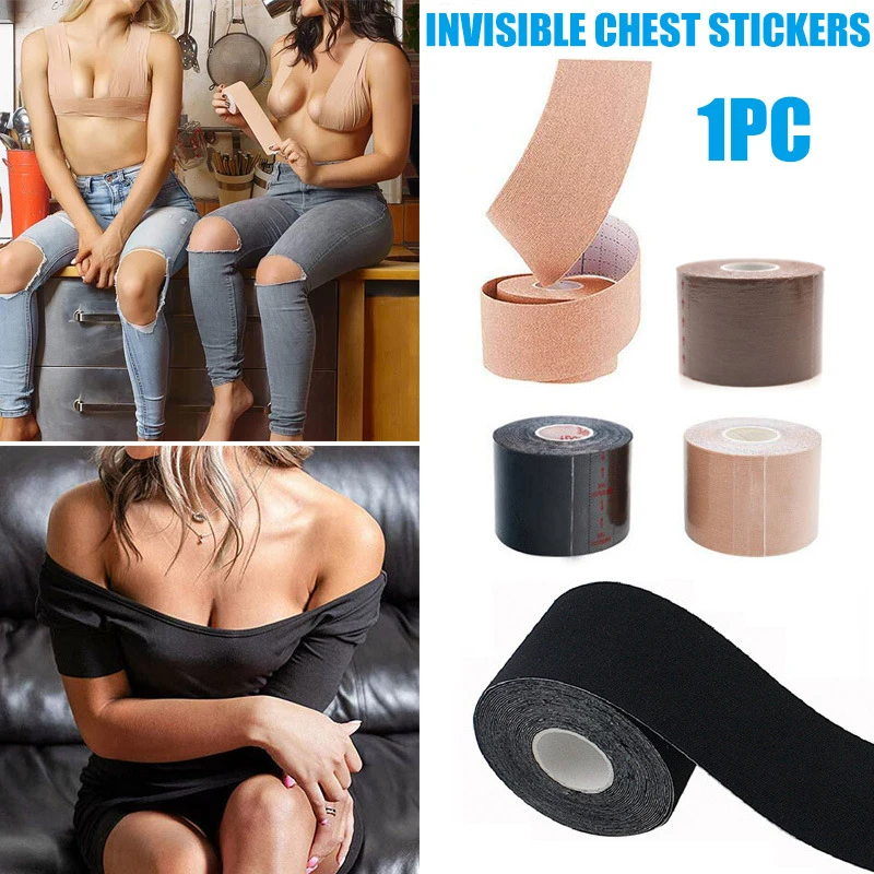 10 Roll Women Boobs Tape Breast Lift Nipple Covers Push Up Bra Body  Invisible Breast Lift Tape 5M*5CM for Large Big Size A-E Cup - AliExpress