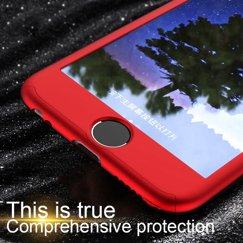 Роскошный 360 Полный Чехол для iPhone 7 8 6 6s Plus 5 5S SE защитный чехол для iPhone 11 Pro XS Max XR X чехол для телефона со стеклом