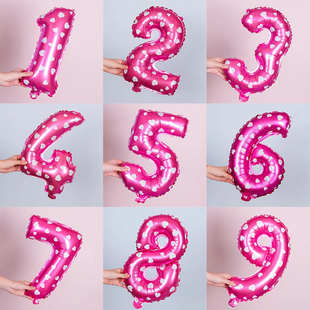 16/32 дюймов большое количество воздушных шаров Baby Shower гелиевый воздушный шар из фольги цвета: золотистый, серебристый розовый синий цифр Globos День рождения свадебное воздушный шар