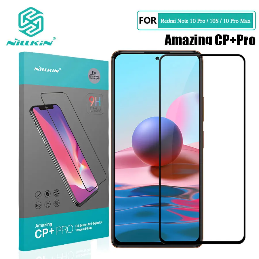 

Redmi Note 10 Pro стекло Nillkin CP+ полноэкранная протектор закаленное стекло для Xiaomi Redmi Note 10 Pro Max 10S Note10 4G 5G пленка