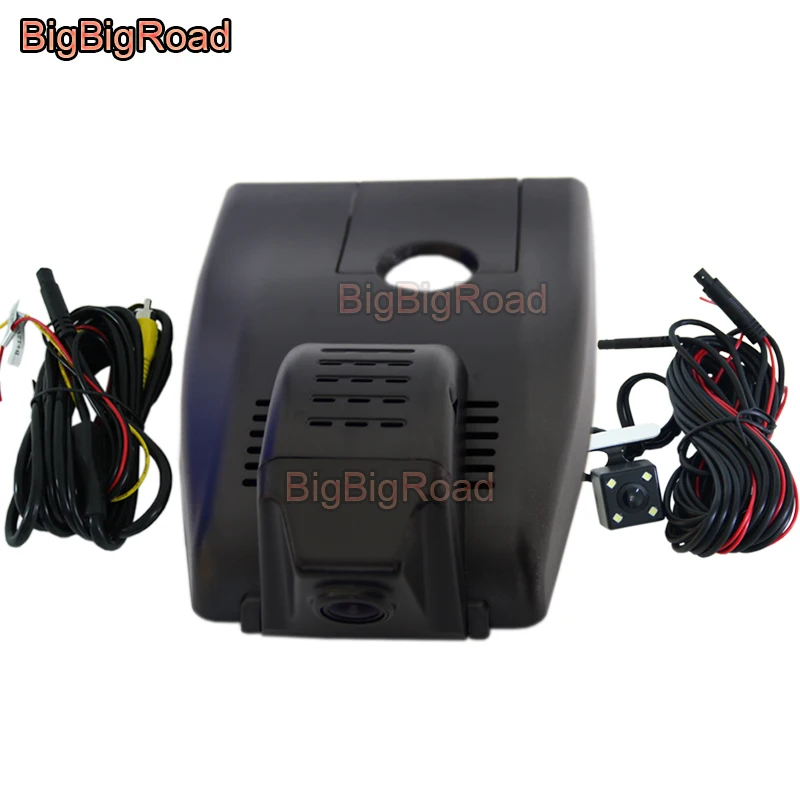 Автомобильный видеорекордер bigbigroad Wifi видеорегистратор FHD 1080P для Toyota CHR IZOA 2,0 L широкоугольный - Название цвета: Black Dual Cameras