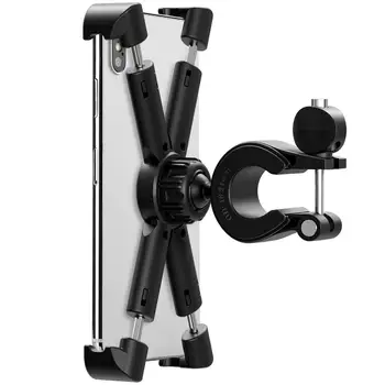 

XMXCZKJ Motorcycle Mobile Phone Holder X Clip Bike Handlebar Stand Mount Holder Bicycle Phone Holder for Iphone 11 Pro Universal