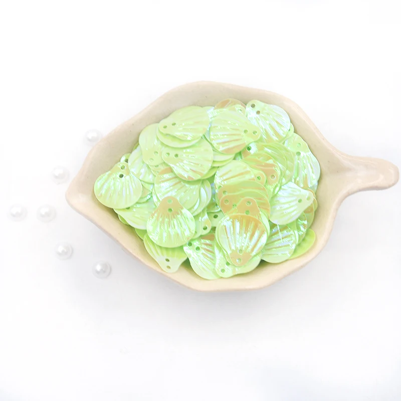 AB fruit green 200 шт блестки в форме раковины 13 мм розовый белый ПВХ свободные блестки Швейные Блестки DIY аксессуары для одежды Ремесло рождественские украшения - Цвет: AB fruit green
