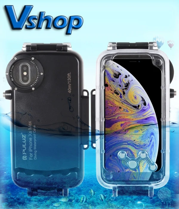 PULUZ для iPhone XS Max водонепроницаемый чехол дайвинга 40 м/130 футов корпус фото видео