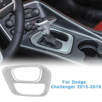 

Car Central Control Gear Shift Panel Cover Trim Silver For Dodge Challenger 2015-2019 Car Styling Accessories