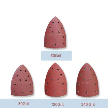 

40pcs Sand Paper Sanding Disc Sheets Abrasives For Bosch PSM Detail Palm Sander 60 80 120 240 Grit For Polish Machine
