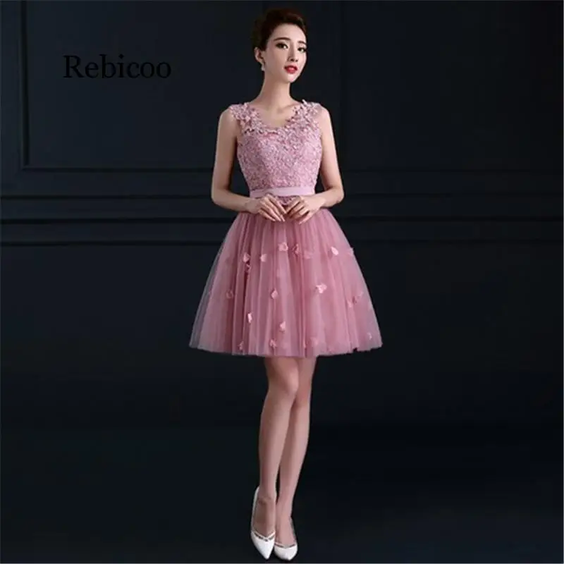 V-образный вырез Короткие платья robe de soiree vestido de festa longo трапециевидной формы, свободное платье, торжественное летнее платье