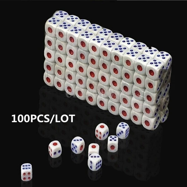 200 Комплекты 100 шт./компл. Пластик Белый 10 мм игры игральная кость Стандартный шесть сторонняя Decider под давлением ролевая игра для игрушка для вечеринок