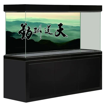 

[JX-1076] Fish Tank Background HD Calligraphy Series Aquarium Sticker Mural Decoration Painting Pattern Size Can Be Customized