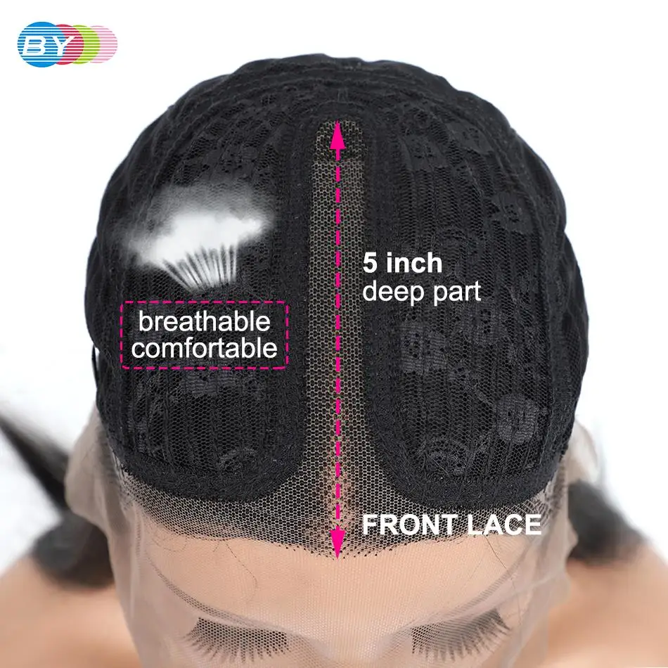 Osso em Linha Dianteira do Laço Brasileiro em Linha Perucas de Cabelo Humano para a Parte Média do Laço Polegada Longo Reta Peruca Frontal Remy 32 34 9 Apliques com cabelo humano
