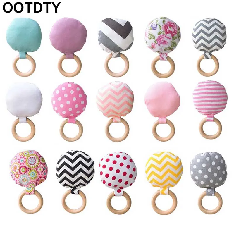 

Baby Teether Teeth Wood Ring Newborn Infants Molars Tooth Chew Biting Practice Toy Hand Rattle