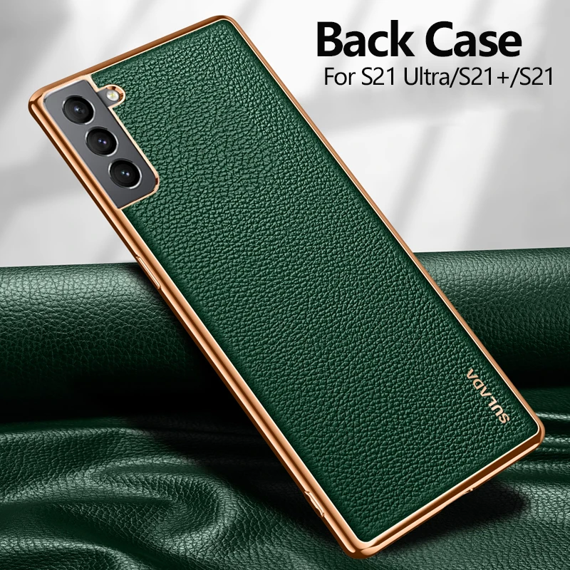 Luxury Leather Case for Samsung Galaxy S21 Ultra 5G High Quality Business Protective Phone Back Cover for Samsung S21 Plus