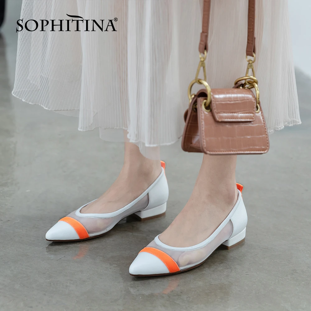 SOPHITINA/Новинка Женские туфли-лодочки Высокое качество Натуральная кожа Пикантные