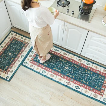 

Oriental Printed Kitchen Mat Home Entrance Doormat Anti-Slip Bathroom Carpet Absorb Water Kitchen Carpet Wardrobe Bedroom Rug