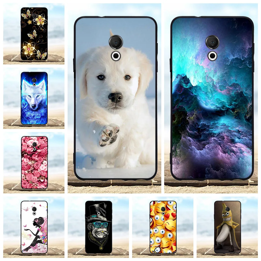 

For Meizu 15 Lite Cover Ultra Slim Soft Silicone TPU For Meizu 15 Lite Phone Case Flowers Patterned For Meizu M15 Shell Bumper