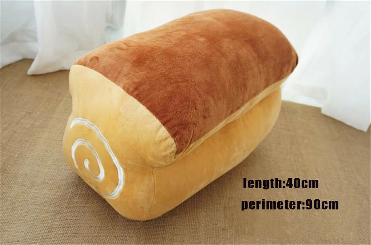 Lovely Breakfast Bread Plush Toy Soft Stuffed Emulated Cuddly Bread Pillow Doll Plush Pillow