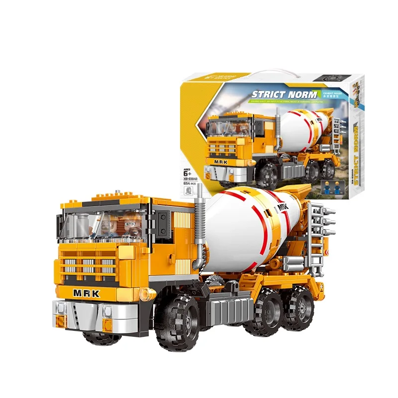 

In Stock 03040 The Off Road Technic New 03040 Cement Truck Set Crane Excavator Building Blocks Bricks MOC Toys Christmas Gifts