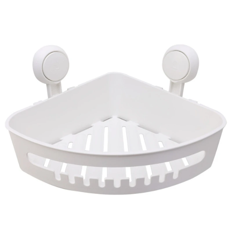 

Hot New Suction Corner Bathroom Shower Shelf Storage Basket Wall for Shampoo,Conditioner,Plastic Shower Drill-Free Removable