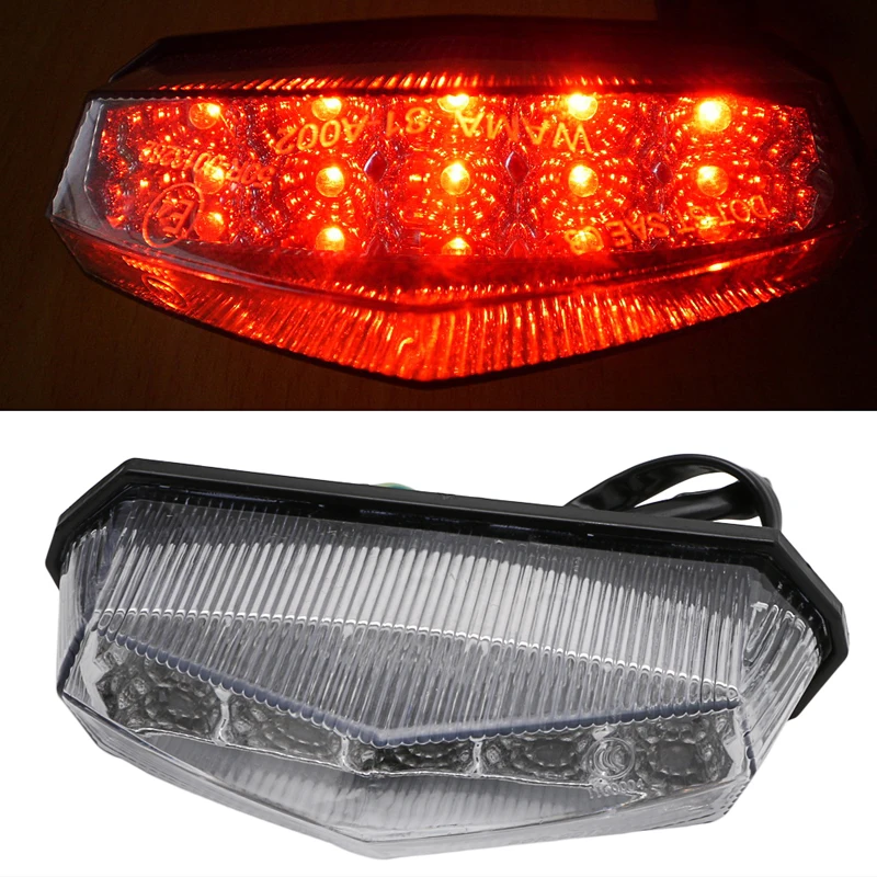 Universal Motorcycle Taillight Retro Brake Light Turn Signal Warning Driving LED Light Motorbike Dirt Pit ATV Rear Light