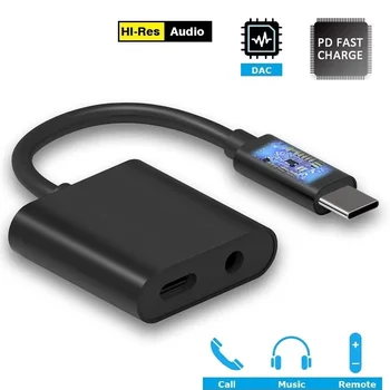 

Type C Aux Audio Cable Adapter USB C to 3.5mm Headphone Jack PD Fast Charger Adapter For Google Pixel 2 Essential