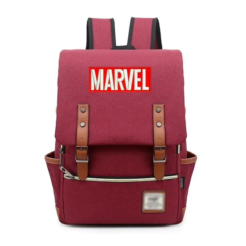 A1 Marvel многоцветные буквы Мстители для мальчиков и девочек Blet портфели для подростков холщовые женские сумки мужской рюкзак с вышивкой - Цвет: A1