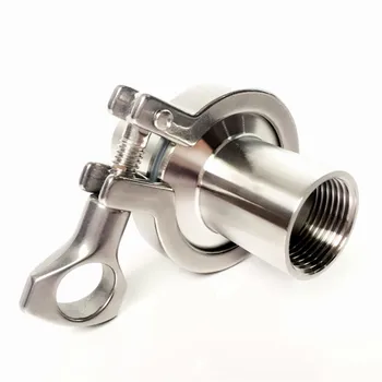 

1 Set 1/2" DN15 Stainless Steel SS304 Sanitary Female Threaded Ferrule OD 50.5mm+Tri Clamp+Gasket