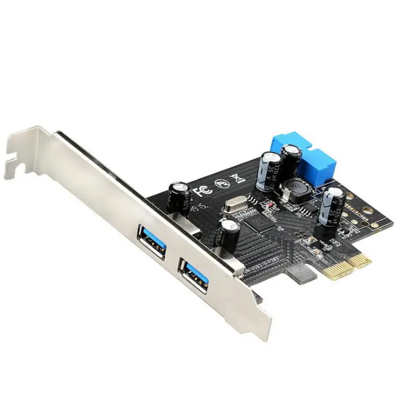 Супер Скорость Dual USB 3 0 19pin к PCI E Express материнская плата 20P разъем для pcie адаптер|19-pin
