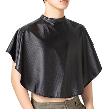 

Black Professional Hairdressing Shawls Grid Waterproof Hair Treatments Bib Styling Salon Hairdresser Shampoo Cape Wraps