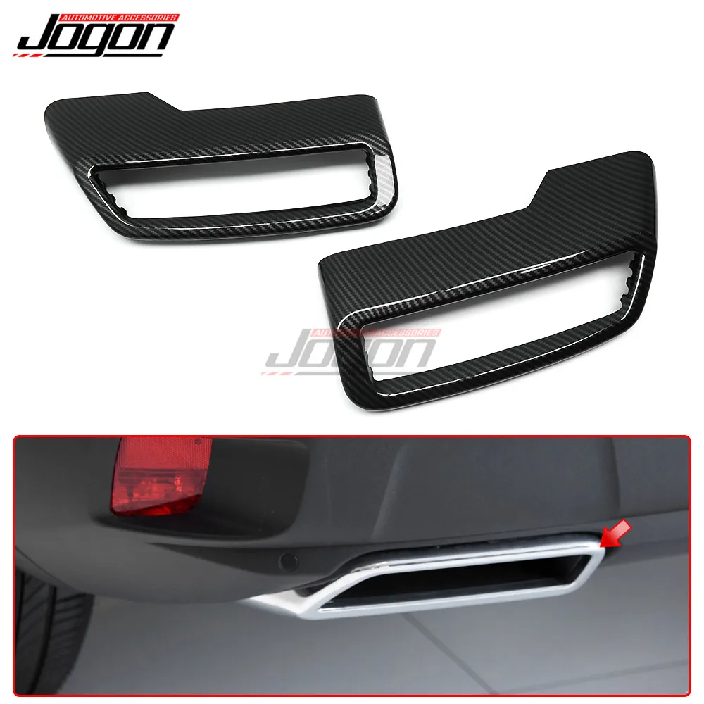 Rear Exhaust Muffler End Tip End Pipe Sticker Cover Accessories Decor Trim For Peugeot 3008 II 5008 T87 2017-2019