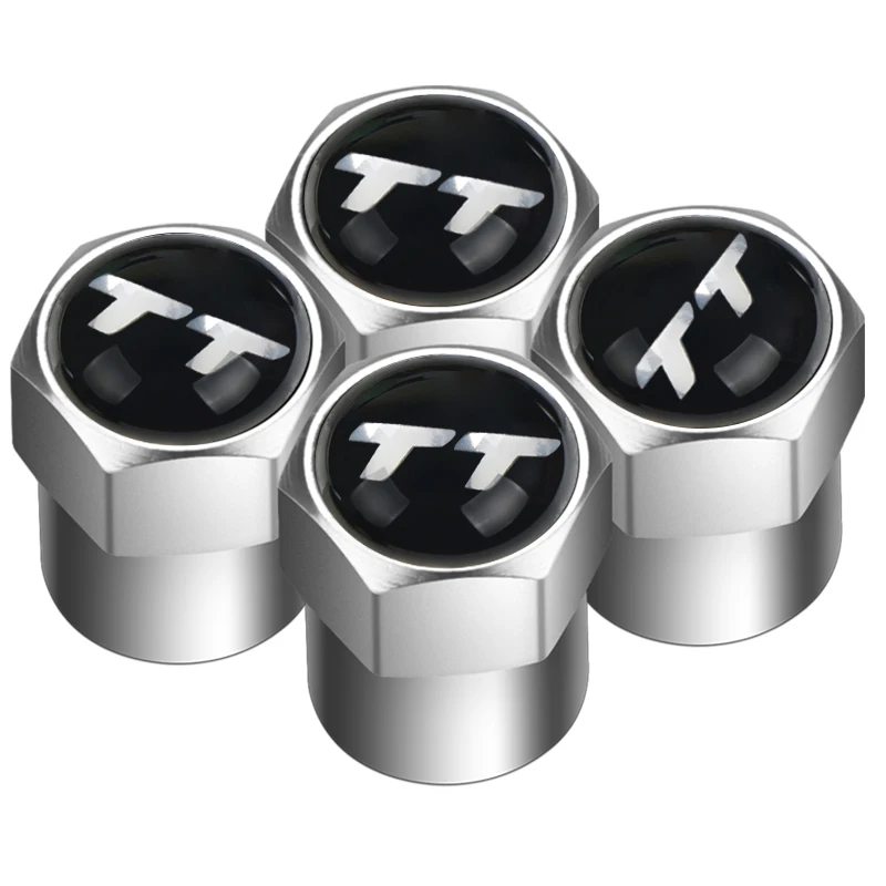 Auto Accessories 4pcs Aluminum alloy Emblem Car Tire Valve Cap Tyre Air
