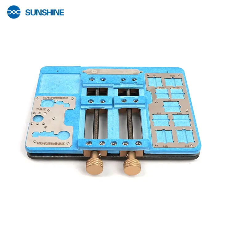 SUNSHINE SS-601J 2020 upgrade mainboard fixture for iPhone fingerprint repair PCB bracket mainboard welding repair