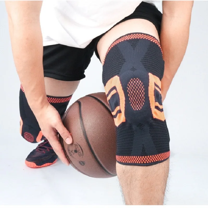

1pc Knee Braces Compression Sleeve 3D Weaving Patella Gel Pad Side Springs Support Knee Pads Protector for Arthritis Joint Pain
