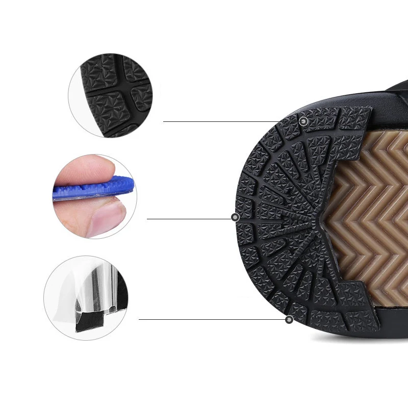 4 Paires De Protections Antidérapantes Pour Semelles De Chaussures – En Silicone Noir – Adhérence Et Réduction Du Bruit