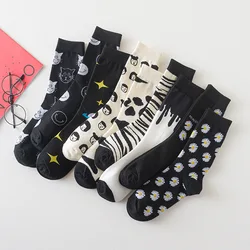 Socks Women Autumn Winter Tide Socks European and American Street Hot Style Couple Socks Cows Zebra Pattern Tube Socks