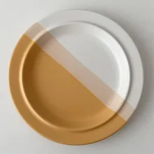 

Assiette Aеревянная Nосуда Ins Wind Korean Simple Ceramic Tableware Round Household Nordic Dessert Breakfast Western Plate