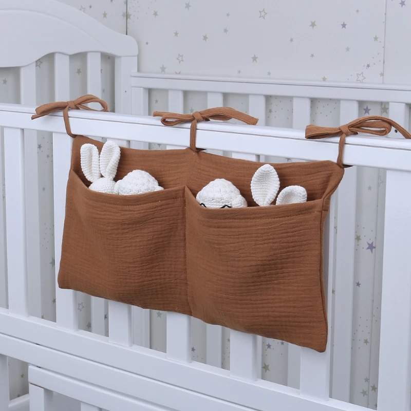 Baby Bedside Storage Bag Baby Crib Organizer Hanging Bag for Baby Multi-Purpose Newborn Bed Hanging Diaper Toy Tissue best Bedding