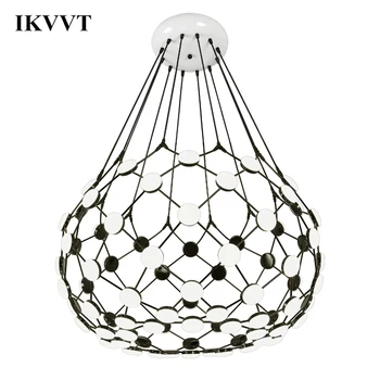 

IKVVT Modern Acrylic LED Pendant Lights Net Pocket Shape Lamp Creative Lighting Dining Room Bar Pendant Lighting Fixture 90-260V