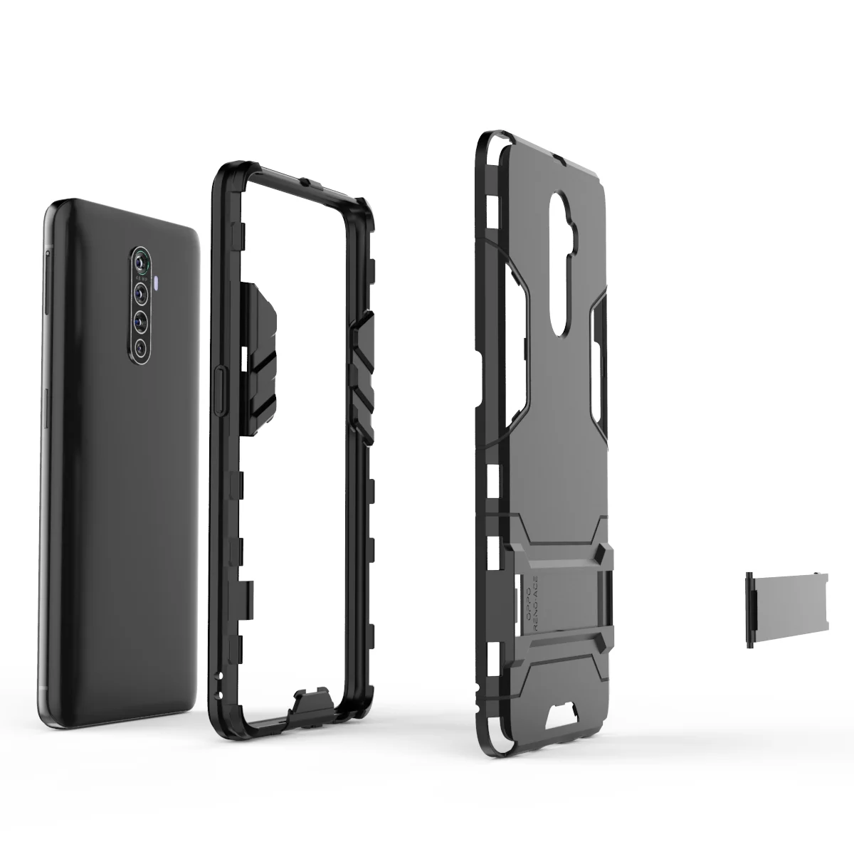 Чехол для OPPO Reno Ace противоударный жесткий силиконовый чехол с держателем