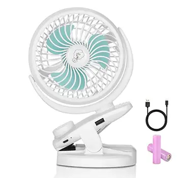 

New Portable Usb Dual Battery Clip Fan Mini Portable Charging Fan Clip Small Fan Office Desktop Car Clip Fan