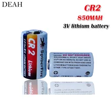 2 шт. 3 в 850 мАч CR2 CR15H270 CR15266 литиевая батарея CR2 для фонарика системы сигнализации дальномер счетчик воды Первичная сухая батарея