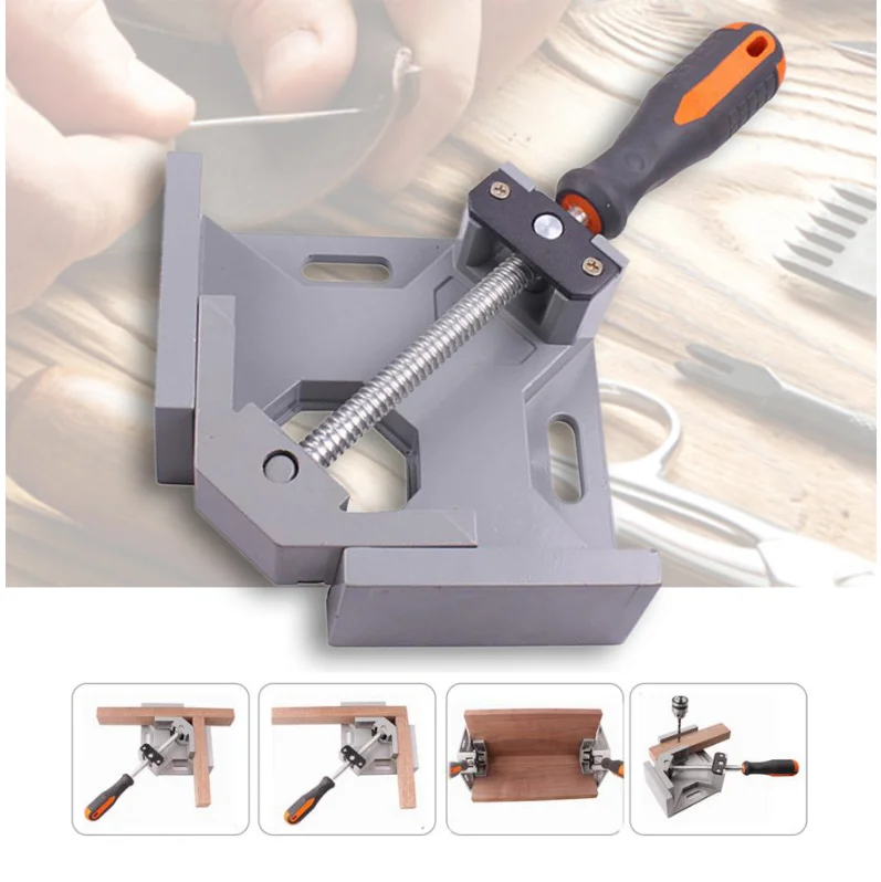 

Aluminum Single Handle 90 Degree Right Angle Clamp Angle Clamp Woodworking Frame Clip Right Angle Folder Tool