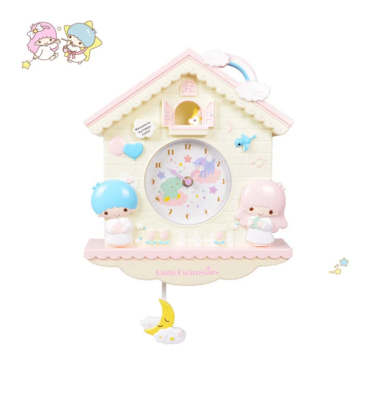 12 дюймов мультфильм My Melody Swing Дети Девушки Часы настенные кварцевые домашний декор для спальни Liveroom