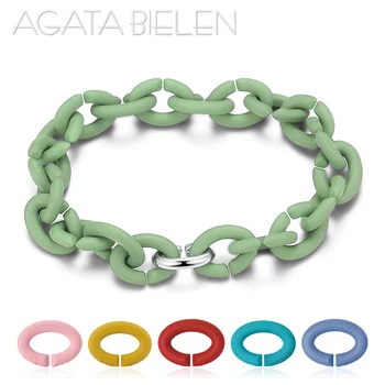 

Punk Rock Hard Rubber Chain Bracelet Bangle Men Jewelry Women Fashion Hippie Charms Hand Cuff Female Accessories Gifts 2020