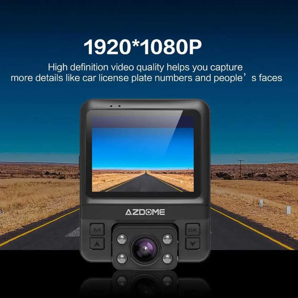 GS65H Dual Lens Car Dvr Dash Cam Front Full Hd 1080P Rear 720P Video Recorder Car Camera Night Vision Gps