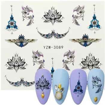 

Hot Small Sexy Indian Pattern Watermark Nail Art Sticker Tattoo Kid Women Finger Art Sliders Decorations Water Transfer Decal