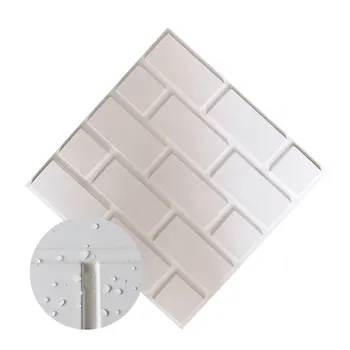 

Sonsill 3D Wall Panels - Decorative Wall Tiles (12/Box) 32 sqft- Brick Design ( PVC White )