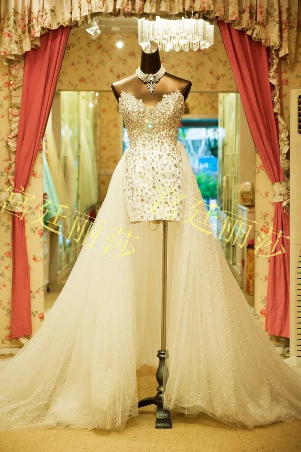 Свадебное платье в пол, украшенное кристаллами и бусинами, на заказ, Vestidos Casamento, съемная юбка, платья для матери невесты