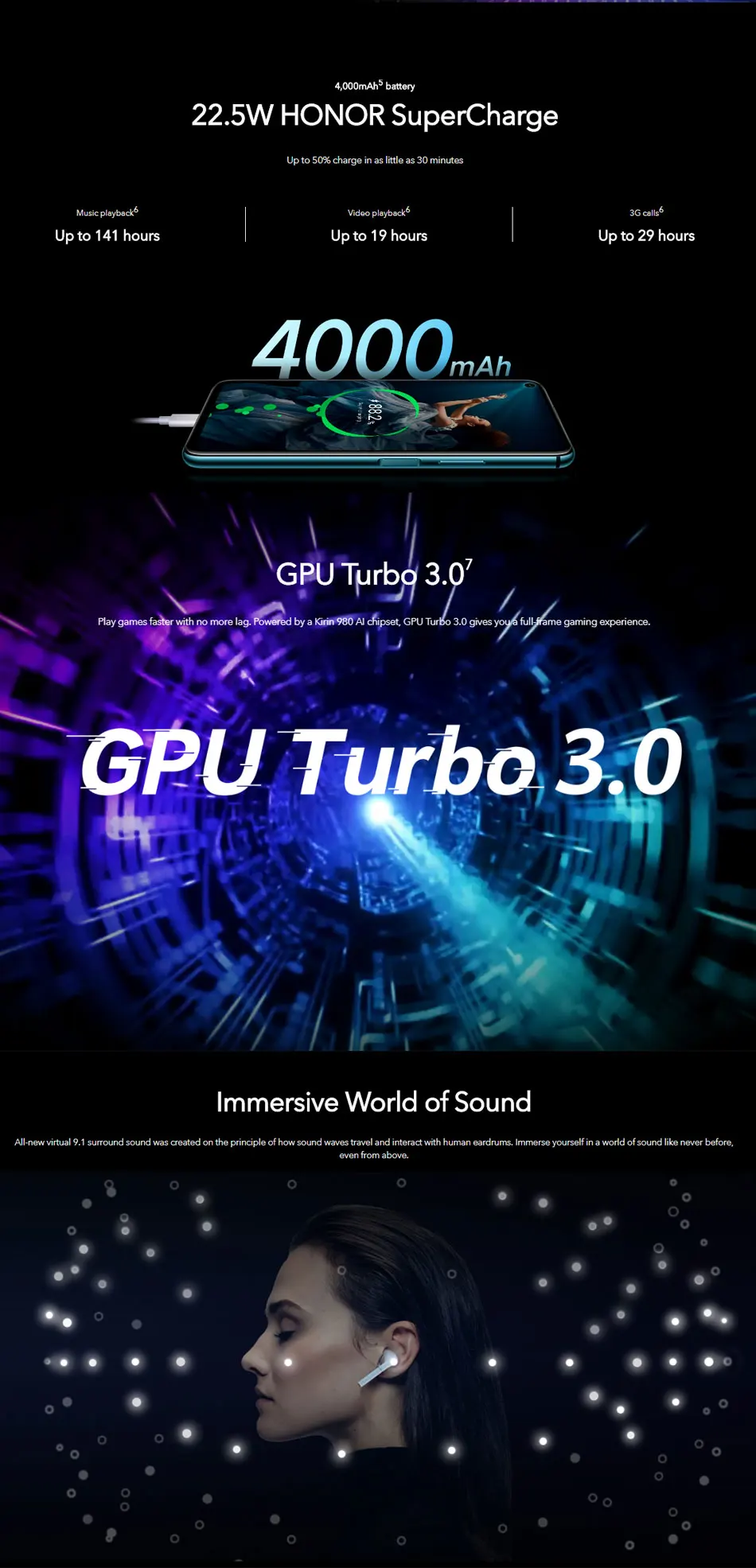 Мобильный телефон Honor 20 pro, 6,26 дюймов, 8 ГБ ОЗУ, 128 Гб/256 Гб ПЗУ, Kirin 980 OctaCore, четыре тыловых камеры, 48 МП, 16 МП, 8 Мп, 2 МП, две sim-карты