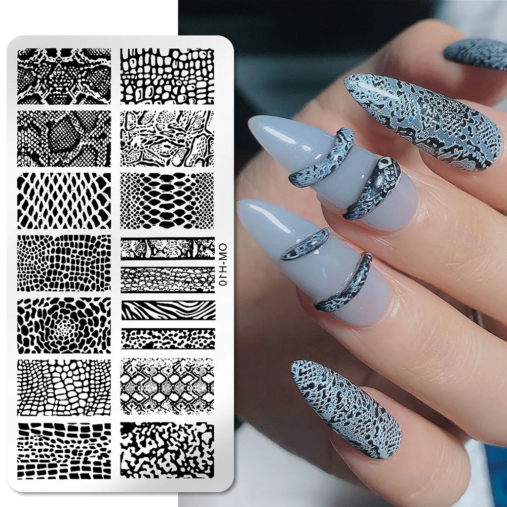 Nail Stickers Art Stamping Template Butterfly Leaves Floral Heart Stamp Plate Stencil Reusable Metal Manicure Nail Accessories